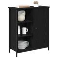 vidaXL Servírovacia skriňa Čierny dub 70 x 30 x 80 cm Kompozitné drevo