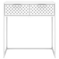 vidaXL Konzolový stolík biela 72x35x75 cm oceľ
