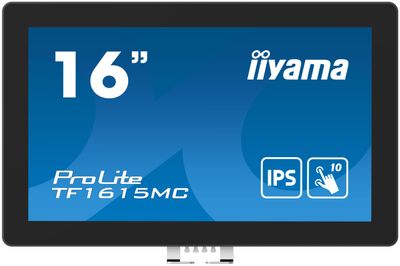 16'' iiyama TF1615MC-B1: FHD, 10P, IP65, HDMI, DP, VGA