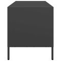 vidaXL TV skrinka čierna 101,5x39x43,5 cm oceľ valcovaná za studena