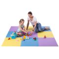 Ochranná puzzle podložka MP10 žltá-modrá-fialová