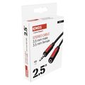 Kábel Jack 3,5mm - Jack 3,5mm zásuvka 2,5m stereo | SM5102 EMOS