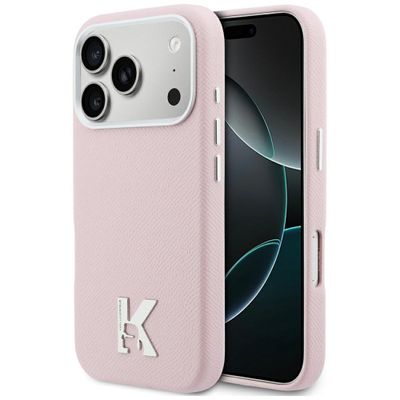Puzdro Karl Lagerfeld pre iPhone 17 Pro Max 6,9" HC MAGSAFE PU FW S LOGOM KHEAD RUŽOVÉ