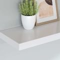 vidaXL Plávajúce nástenné police 2 ks, biele 120x23,5x3,8 cm, MDF