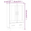 vidaXL Vysoká skrinka dub sonoma 70x31x115 cm spracované drevo
