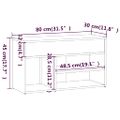 vidaXL Lavica na topánky dymový dub 80x30x45 cm spracované drevo
