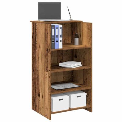 vidaXL Recepčný stôl staré drevo 55x50x103,5 cm kompozitné drevo