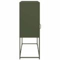 vidaXL Komoda olivovozelená 100,5x39x107 cm oceľ valcovaná za studena