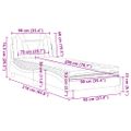 vidaXL Posteľ Viana s matracom kapučínová 90x200 cm umelá koža