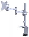 Neomounts FPMA-D1330SILVER / Flat Screen Desk Mount (clamp/grommet) / Silver Držák, VESA, stolní, pro plochý monitor, úhloprícka 10"-30", náklon 30°, otácení 180°, rotace 360°, nosnost 9kg, stríbrný