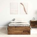 vidaXL Posteľný rám bez matraca staré drevo 75x190 cm kompozitné drevo