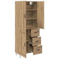 vidaXL Highboard 2 ks Remeselný dub 69,5 x 34 x 180 cm