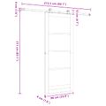 vidaXL Posuvné dvere ORKDAL 86 x 211 cm Borovicový masív Prírodná