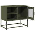 vidaXL TV skrinka olivovozelená 68x39x60,5 cm oceľ