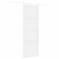 vidaXL Posuvné dvere ORKDAL 83 x 232 cm Borovicový masív Biela