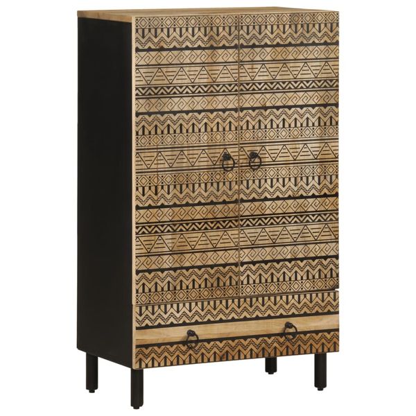 vidaXL Highboard 60x33,5x100 cm Masívne hrubé drevo Mango