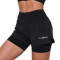 Dámske bežecké šortky 2in1 Pulse Black - GymBeam, veľkosť S, veľkosť oblečenia S
