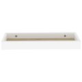 vidaXL Terasové nástenné police 4 ks dubové a biele 40x15x4 cm MDF