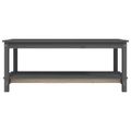 vidaXL Konferenčný stolík sivý 110x55x45 cm borovicový masív
