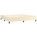 vidaXL Boxspring posteľ s matracom a LED krémová 200x200 cm umelá koža