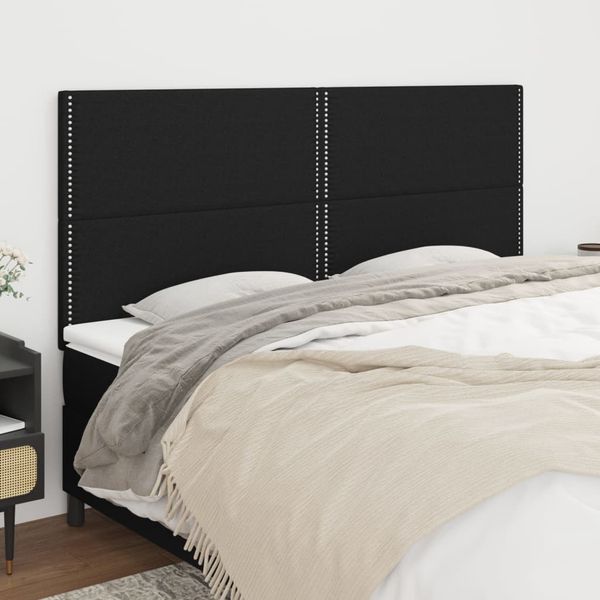 vidaXL Čelo postele čierne 180x5x118/128 cm látkové