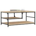 vidaXL Konferenčný stolík dub sonoma 90x49x40 cm kompozitné drevo