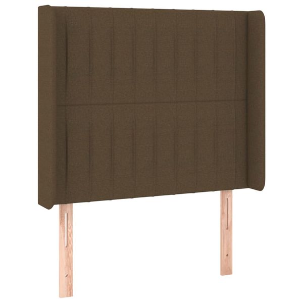 vidaXL Čelo postele so záhybmi tmavohnedé 83x16x118/128 cm látka
