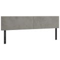 vidaXL Čelá postele 2 ks bledosivé 90x5x78/88 cm zamat