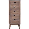 vidaXL Komoda s 5 zásuvkami 40x30x100 cm teakový masív