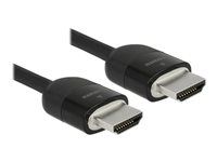 Prémiovo vysoká rýchlosť - kábel HDMI s ethernetom - HDMI s pínmi (male) do HDMI s pínmi (male) - 2 m - trojnásobne tienená krútená dvojlinka - čierna - podporuje 4K, podpora Dolby DTS-HD Master Audio