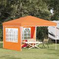 vidaXL Prístrešok na párty 288 x 288 x 245 cm Oranžová Oxfordská látka