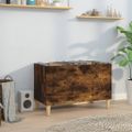 vidaXL Skrinka na platne dymový dub 74,5x38x48 cm kompozitné drevo