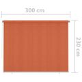 vidaXL Vonkajšia zatemňovacia roleta 300x230 cm oranžová