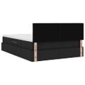 vidaXL LED úložná posteľ s matracom Čierna 140 x 190 cm Látka