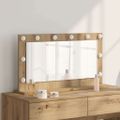 vidaXL Toaletné zrkadlo Remeselný dub 80 x 45 x 18 cm Obdĺžnikový
