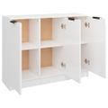 vidaXL Komoda lesklá biela 90,5x30x70 cm spracované drevo
