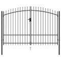 vidaXL Plotová brána Woerden s dvojitými dverami a hrotovým vrchom 299,5x249,5 cm