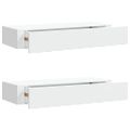 vidaXL Zásuvkové police nástenné 2 ks biele 60x23,5x10 cm MDF