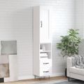 vidaXL Vysoká skrinka biela 34,5x34x180 cm spracované drevo