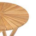 vidaXL Skladací záhradný stôl Ø 60 cm, tíkový masív
