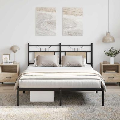 vidaXL Posteľný rám bez matraca dub sonoma 150x200 cm kompozitné drevo