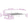 vidaXL Posteľný rám so zásuvkami biely 200x200 cm borovicový masív