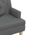 vidaXL Lavička s vankúšmi tmavosivá 113x64,5x75,5 cm látka