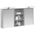 vidaXL Set kabinetov do kúpeľne 3 ks 126 x 16 x 62.5 cm