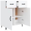vidaXL Komoda biela 69,5x34x90 cm kompozitné drevo