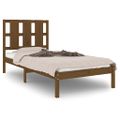 vidaXL Posteľný rám medový drevený masív 75x190cm malé jednolôžko