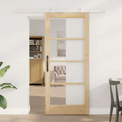 vidaXL Posuvné dvere ORKDAL 86 x 198,5 cm Prírodná