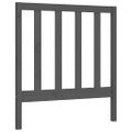vidaXL Rám postele s čelom sivý 100x200 cm masívne drevo