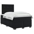 vidaXL Posteľ boxspring s matracom Čierna 120 x 200 cm Zamat