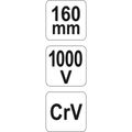 Kleště prodloužené rovné 160mm VDE (1000V)